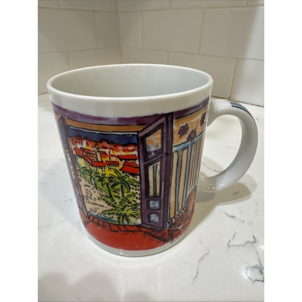 Chaleur Masters Collection Coffee Mug Cup D. Burrows Raoul Dufy Window Opening - Picture 9 of 11